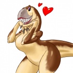 2013 <3 black_eyes chochi claws dinosaur eyeshadow fangs lipstick makeup nostrils plain_background scalie solo text white_background
Rating: Safe
Score: 6
User: ArdesCadaver
Date: June 18, 2013