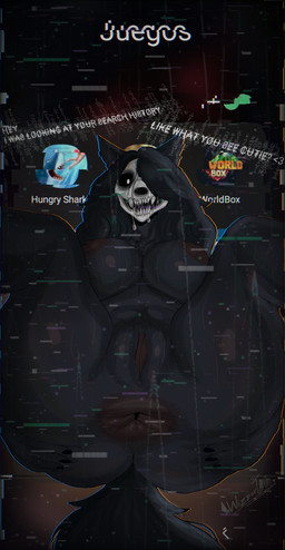 anthro anus areola big_anus big_breasts biped black_body black_fur black_hair black_pubes black_sclera black_tail bodily_fluids bone breasts butt butt_from_the_front claws dialogue drooling fangs female female_anthro finger_claws fingers fur genitals hair hair_over_eye looking_at_viewer nipples nude nude_anthro nude_female pointy_ears presenting presenting_anus presenting_vulva pubes red_areola red_nipples saliva skull skull_head solo spread_anus spread_butt spread_legs spreading sweat sweaty_body tail talking_to_viewer teeth text thick_thighs vulva white_eyes cartoonwizzard scp_foundation scp-1471-a canid canine malo mammal monster 2025 absurd_res digital_media_(artwork) english_text hi_res signature