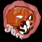 1:1 alpha_channel ambiguous_gender badge bodily_fluids canid canine curled_up digital_media_(artwork) feral fox mammal rustheart saliva smile soft_vore solo text vore