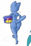 anthro blue_body blue_fur breasts butt female from_the_back fur laundry_basket mature_anthro mature_female nude rear_view side_boob solo walking whiskers dot_executables cartoon_network the_amazing_world_of_gumball nicole_watterson domestic_cat felid feline felis mammal alternate_version_at_source hi_res