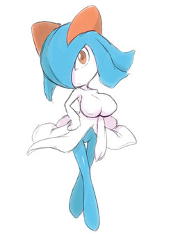big_breasts blue_body blue_hair breasts clothing dress featureless_feet feet female hair hair_over_eye hand_on_hip looking_at_viewer multicolored_body nipple_outline not_furry orange_eyes pose simple_background solo standing thigh_gap top_heavy two_tone_body white_background white_body 9rimson nintendo pokemon generation_3_pokemon humanoid kirlia pokemon_(species) shiny_pokemon 2018 digital_drawing_(artwork) digital_media_(artwork) full-length_portrait portrait
