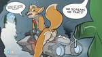 16:9 2022 4k absurd_res after_sex alien anthro anthro_on_anthro backsack balls bargaining big_penis bodily_fluids bottomless canid canine clothed clothing countershading cum cum_drip cum_in_ass cum_inside dialogue dipstick_tail dripping duo english_text fox fox_mccloud fur furfragged genital_fluids genitals green_body green_clothing green_scales green_topwear green_vest hi_res hoverbike humanoid_genitalia humanoid_penis interspecies jacket male male/male male_on_anthro mammal markings mountain nintendo orange_body orange_fur penis prostitution scales scalie scarf sharpclaw_(star_fox) sleeveless_jacket smoke snow speech_bubble star_fox starfox_adventures tail tail_markings text topwear vest widescreen
