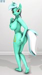 2022 3d_(artwork) 9:16 anthro areola big_breasts biped breasts butt colored_nails curvy_figure daveman1000 digital_media_(artwork) equid equine female friendship_is_magic full-length_portrait green_areola green_body green_hair green_nipples hair hand_on_butt hand_on_own_butt hasbro hi_res horn horse looking_at_viewer looking_back looking_back_at_viewer lyra_heartstrings_(mlp) mammal my_little_pony mythological_creature mythological_equine mythology nails nipples nude open_mouth orange_eyes pinup pony portrait pose solo source_filmmaker_(artwork) unicorn