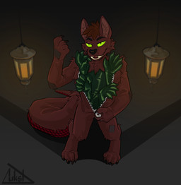 5_fingers anthro beckoning brown_body brown_hair clothing fingers gesture green_eyes green_fabric hair hollow_body looking_at_viewer male multi_arm multi_limb patch_(fabric) plaid solo spandex tail thick_tail tight_clothing unusual_anatomy zipper lukst mythology mallow_(mallow_wearwolf) animate_inanimate canid canine living_clothing living_costume living_fursuit mammal mythological_canine mythological_creature werecanid werecanine werecreature werewolf hi_res