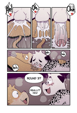 anal anal_penetration anthro anthro_on_anthro anthro_penetrated anthro_penetrating anthro_penetrating_anthro armpit_hair asking_for_more balls black_spots blush bodily_fluids body_hair butt cum cum_drip cum_from_ass cum_in_ass cum_inside cum_on_furniture cum_on_penis cum_on_tail cute_fangs dialogue dripping duo erection eye_contact eyes_closed fangs five_frame_image fur genital_fluids genitals glans hand_on_back heart_symbol humanoid_genitalia humanoid_penis looking_at_another lying male male/male male_penetrated male_penetrating male_penetrating_male moan on_another on_back orgasm penetration penile penile_penetration penis penis_in_ass sex spots sweat tail tan_body tan_fur teeth text whiskers white_body white_fur t0l0k dalton_(t0l0k) gus_(t0l0k) canid canine canis dalmatian domestic_cat domestic_dog felid feline felis mammal comic english_text hi_res multiple_scenes