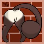 ambiguous_gender brick_wall butt butt_shot featureless_crotch feral long_tail rear_view solo stuck tail through_wall wall_(structure) eastlog domestic_cat felid feline felis mammal amy_(disambiguation) 1:1 signature