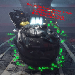 abdominal_bulge anthro anthro_pred anthrofied belly belly_on_ground big_belly body_outline bone bones_in_stomach calling_for_help churn claws death digestion fatal_vore glowing glowing_eyes group hands_behind_back huge_belly human_prey machine male male_anthro male_pred mass_vore metallic_body muffled multiple_prey muscular muscular_anthro muscular_male nude nude_anthro nude_male oral_vore robot_pred rumbling_stomach skull skull_imprint slosh sloshing_belly sound_effects squirming struggling struggling_prey tail talking_to_prey text thin_tail tongue tongue_out unwilling_prey vore malunisisos konami metal_gear metal_gear_rising:_revengeance platinumgames blade_wolf canid canine canis human mammal robot robot_anthro wolf 1:1 3d_(artwork) digital_media_(artwork) english_text hi_res