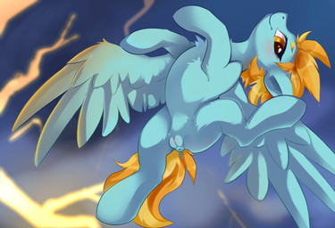 anus female feral flying genitals hair hooves humanoid_genitalia humanoid_vulva looking_at_viewer quadruped solo spread_legs spreading tail vulva wings jazzynsfw friendship_is_magic hasbro my_little_pony mythology lightning_dust_(mlp) equid equine mammal mythological_creature mythological_equine pegasus digital_drawing_(artwork) digital_media_(artwork) hi_res