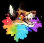 anthro blood bodily_fluids colored_blood gore male rainbow_blood solo tears unusual_blood unusual_bodily_fluids wakesfield canid canine mammal alpha_channel