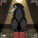 anthro beak bulge butt clothed clothing femboy hood legwear looking_at_viewer male mask partially_clothed plague_doctor raised_tail rear_view shaking_butt solo stockings tail underwear syndhart scp_foundation scp-049 avian bird monster 1:1 2d_animation animated frame_by_frame loop short_playtime