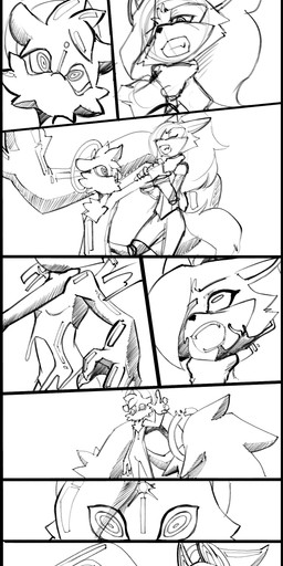 anthro asphyxiation bound choking clothed clothed_anthro clothed_female clothing drone dronification duo electricity encasement female glistening glistening_body looking_at_viewer mind_control neck_grab ringed_eyes struggling tail kaizer33226 idw_publishing sega sonic_the_hedgehog_(comics) sonic_the_hedgehog_(idw) sonic_the_hedgehog_(series) tangle_the_lemur whisper_the_wolf canid canine canis lemur mammal primate strepsirrhine wolf 2025 absurd_res comic greyscale hi_res monochrome sketch