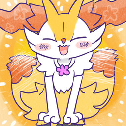 ambiguous_anthro ambiguous_gender anthro biped dipstick_tail eyes_closed front_view hands_on_knees hands_on_legs jewelry leaning leaning_forward markings necklace necklace_only nude open_mouth open_smile simple_background smile solo standing tail tail_markings tail_motion tailwag annyui0611 nintendo pokemon braixen canid generation_6_pokemon mammal pokemon_(species) 1:1 2024 digital_drawing_(artwork) digital_media_(artwork) hi_res japanese_description portrait three-quarter_portrait translated_description