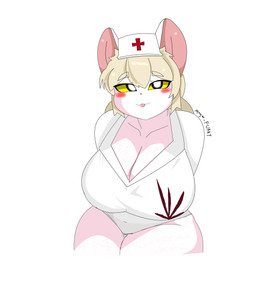 anthro female nurse solo mayor_furry terrible_mouse lorna_(terrible_mouse) mammal murid murine rat rodent absurd_res hi_res
