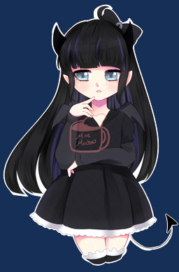 accessory bow_ribbon clothing dress female hair hair_accessory hair_bow hair_ribbon highlights_(coloring) horn legwear pointed_tail pointy_ears ribbons solo stockings wings moe_mocha demon humanoid alpha_channel hi_res