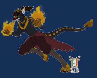 angry anthro attack black_body brown_hair clothed clothing elemental_manipulation fire fire_manipulation hair male simple_background solo tail transparent_background rockonvelzmor mythology canid canine canis demon dragon hybrid mammal mythological_creature mythological_scalie scalie wolf alpha_channel hi_res