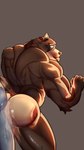 anthro anus barazoku bodily_fluids brown_body butt cum cum_drip cum_on_penis disembodied_penis dripping duo foreskin genital_fluids genitals leaking male male/male mask muscular muscular_male nipples nude pecs penis solo_focus tail thick_thighs white_body ankhwav epic_games fortnite fortnite:_battle_royale hajime_(fortnite) polar_patroller bear canid canine mammal raccoon_dog tanuki absurd_res hi_res