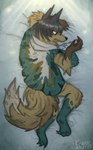 anthro blush body_pillow clothed clothing dakimakura dirty dirty_clothing e.g.o_corrosion hair looking_at_viewer male partially_clothed pillow solo tail white_eyes clericaztrex limbus_company project_moon drifting_fox yi_sang_(limbus_company) abnormality_(project_moon) canid canine fox mammal dakimakura_design hi_res