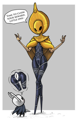 anthro bdsm bondage bound dominant dominant_female duo female gold_(metal) leaking male male/female nude restraints rope rope_bondage rope_harness darkmageorigin hollow_knight_(franchise) team_cherry godseeker_(hollow_knight) hollow_knight_(character) arthropod hi_res