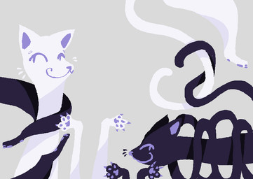 Rating: s
ID: 5753872
Date: 2025-08-03 15:12:01 -0400
Status: active
Score: 2
2017 :3 ambiguous_gender digital_media_(artwork) domestic_cat duo entwined_tails felid feline felis feral fur grey_background mammal microsoft_paint_(artwork) naircat paws purple_body purple_fur simple_background smile tail tail_coil white_body white_fur post #5753872
