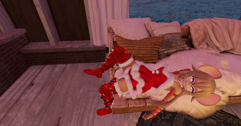 accessory anthro blonde_hair christmas_clothing clothing costume female garter hair holidays legwear light lingerie lying on_back pose solo stockings resident_rodent christmas squeaks_(resident_rodent) mammal mouse murid murine rodent 3d_(artwork) digital_media_(artwork) hi_res