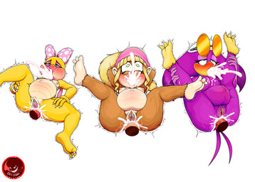 accessory anal anal_orgasm anal_penetration anthro anthro_penetrated anus areola blonde_hair blue_eyes blush bodily_fluids bow_ribbon breasts brown_body brown_fur butt cum cum_in_ass cum_in_mouth cum_inflation cum_inside cum_through disembodied_penis ejaculation feet female female_penetrated fur genital_fluids genitals green_eyes group group_sex hair hair_accessory hair_bow hair_ribbon hands-free inflation looking_pleasured male male/female male_penetrating male_penetrating_female multicolored_body multicolored_scales nipples nude orgasm orgy penetration penile penile_penetration penis penis_in_ass purple_body ribbons scales sex shaking_orgasm simultaneous_orgasms soles spread_legs spreading tan_body tan_scales tremble_spikes two_tone_body two_tone_scales vulva yellow_body yellow_scales dexstar donkey_kong_(series) mario_bros nintendo sega sonic_riders sonic_the_hedgehog_(series) dixie_kong koopaling wave_the_swallow wendy_o._koopa avian bird dragon_koopa haplorhine hirundinid koopa mammal monkey oscine passerine primate scalie swallow_(bird) crossover hi_res