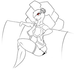 alternate_species female flower humanoidized not_furry plant pokemorph red_eyes rock sitting solo unknown_artist nintendo pokemon elemental_creature elemental_humanoid generation_1_pokemon golem_(pokemon) humanoid mineral_fauna mineral_humanoid pokemon_(species) rock_creature rock_humanoid 1:1 monochrome partially_colored