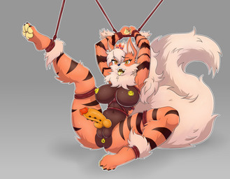 ahegao animal_genitalia animal_penis anthro anus bdsm bondage bound breasts canine_genitalia canine_penis genital_piercing genitals gynomorph gynomorph_anthro humanoid_genitalia humanoid_penis hybrid_genitalia hybrid_penis intersex intersex_anthro looking_pleasured nipples penis penis_piercing piercing restraints rope rope_bondage rope_harness royalty jozckii furaffinity nintendo pokemon bianca_sparks(blazingviolets) arcanine generation_1_pokemon pokemon_(species) absurd_res hi_res
