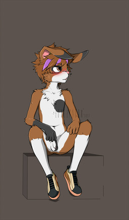adolescent adolescent_anthro anthro balls bent_legs black_balls black_bottomwear black_clothing black_penis black_shorts blush blush_lines bottomwear brown_body brown_ears brown_eyebrows brown_eyes brown_fur casual_exposure clothing countershade_face countershade_fur countershade_legs countershade_torso countershading dipstick_ears ear_markings ear_piercing ear_ring eyebrow_through_hair eyebrows feet fingers flaccid footwear footwear_only foreskin front_view fur genitals green_eyes grey_background grey_body grey_ear_tips grey_fur hair heterochromia highlights_(coloring) humanoid_genitalia humanoid_hands humanoid_penis leg_markings looking_aside male male_adolescent male_anthro markings mostly_nude mostly_nude_anthro mostly_nude_male multicolored_balls multicolored_body multicolored_clothing multicolored_ears multicolored_footwear multicolored_fur multicolored_penis multicolored_shoes navel open_mouth orange_clothing orange_footwear orange_shoes penis piercing pink_inner_ear pink_nose plantigrade pupils purple_highlights realistic_penis_size ring_piercing shoes shoes_only short_hair shorts simple_background sitting slim slim_anthro slim_male socks_(marking) solo tan_balls text translucent translucent_hair two_tone_balls two_tone_penis white_balls white_body white_countershading white_fur white_markings white_penis white_sclera young young_anthro young_male nosecandy lagomorph leporid mammal rabbit 2017 artist_name dated full-length_portrait portrait watermark