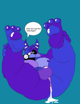 after_anal after_sex anthro bodily_fluids candy cum cum_inside cumshot dessert ejaculation feet_up food genital_fluids lying male night on_back solo axolotlclub canid canine fox mammal absurd_res hi_res