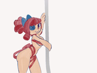 big_breasts big_butt bow_ribbon breasts butt button_(fastener) button_eyes dancing female hair not_furry plushie plushophilia pole pole_dancing rag_doll_(toy) red_hair ribbons solo strategically_covered stripper_pole wide_hips brialzebubbie glitch_productions the_amazing_digital_circus ragatha_(tadc) animate_inanimate humanoid living_plushie living_toy 2025 2d_animation 4:3 animated frame_by_frame