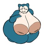 anthro areola big_areola big_breasts big_nipples blue_body breasts eyes_closed female huge_areola huge_breasts huge_nipples hyper hyper_areola hyper_nipples inverted_nipples nipples nude overweight overweight_anthro overweight_female simple_background smile solo thick_thighs white_background wide_hips nsfwoaf nintendo pokemon generation_1_pokemon mammal pokemon_(species) snorlax 2024