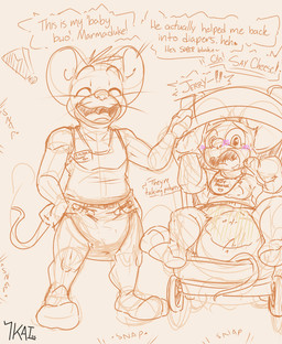 abdl adult_baby ageplay antenna_hair anthro bib big_ears blush blush_lines blushing_profusely bodily_fluids brown_arms brown_body brown_ears brown_face brown_feet brown_fur brown_hair brown_hands brown_legs brown_neck brown_nose brown_snout brown_tail clean_diaper cloth_diaper clothed clothing contest dialogue diaper diaper_fetish duo embarrassed exclamation_point eyebrows eyes_closed featureless_feet feet fur furrowed_eyebrows genital_fluids hair hand_on_hip handwear holding_stroller infantilism logo long_tail male male/male mitten_hands mittens mouse_ears mouse_tail name_tag nervous nervous_look offscreen_ambiguous offscreen_character onomatopoeia open_mouth open_smile pantsless pantsless_anthro pantsless_male peeing pointy_speech_bubble raised_eyebrows rat_ears rat_tail roleplay safety_pin saliva saliva_on_face saliva_on_finger shirt shirtless shirtless_anthro shirtless_male sitting_in_stroller sleeveless_shirt sleeveless_topwear smile sound_effects speech_bubble spread_legs spreading stroller sucking tail taking_picture talking_to_another talking_to_partner tank_top text thumb_suck tilde_after_text topwear unclean_diaper urine used_diaper using_diaper wavy_speech_bubble wearing_diaper wet_diaper wetting wetting_diaper whiskers tenshokaiser metro-goldwyn-mayer tom_and_jerry jerry_mouse marmaduke_mouse mammal mouse murid murine rodent 2025 artist_logo colored colored_sketch crossover digital_drawing_(artwork) digital_media_(artwork) english_text hi_res sketch