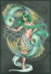 ambiguous_gender astrological_symbol breasts colored_nails convenient_censorship female feral green_hair group hair long_hair nails navel nude personification pisces_(symbol) symbol under_boob water western_zodiac_symbol yellow_eyes harpyqueen western_zodiac pisces_(zodiac) fish human mammal marine 2013 censored hi_res