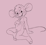 anthro balls erection foreskin genitals looking_at_viewer male nude penis sitting smile solo young young_anthro young_male compfive an_american_tail don_bluth fievel_mousekewitz mammal mouse murid murine rodent hi_res