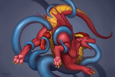 anal anal_penetration animal_genitalia anus big_butt butt claws erection feral fur fur_and_scales genital_slit genitals knot male male_penetrated mane pawpads penetration penis pink_anus red_body red_fur red_knot red_mane red_pawpads red_penis scales solo tail tapering_tail tentacle_in_ass tentacle_penetration tentacles ventral_scales yellow_claws deanosaior mythology draegonis dragon furred_dragon furred_scalie mythological_creature mythological_scalie scalie hi_res