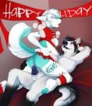 2013 animal_genitalia anthro artica_sparkle balls bed black_hair blue_penis breasts canine canine_penis christmas cowgirl_position cum cum_in_pussy cum_inside cyan_fur dog duo eyes_closed female fur hair hat holidays husky knot lycangel lying male mammal nipple_piercing nipples nude on_back on_top penetration penis piercing pregnant pussy raised_tail santa_hat sex side_boob spread_legs spreading straddling straight topless vaginal vaginal_penetration white_fur white_hair
Rating: Explicit
Score: 31
User: tony311
Date: November 16, 2013