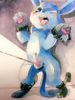 animal_genitalia animal_penis arms_tied bdsm blue_body blue_eyes blue_fur blush bondage bound collar cute_fangs digitigrade fangs feral fur genital_leash genitals hands_tied knot knot_in_sheath leash leash_pull leashed_knot long_ears looking_at_viewer male on_hind_legs open_mouth pawpads paws penis penis_bondage penis_leash pink_pawpads sheath solo teeth tongue tongue_out wince 100_(artist) nintendo pokemon eeveelution generation_4_pokemon glaceon pokemon_(species) 2020 3:4 colored full-length_portrait hi_res painting_(artwork) portrait traditional_media_(artwork) traditional_painting_(artwork) traditional_watercolor_(artwork) watercolor_(artwork)