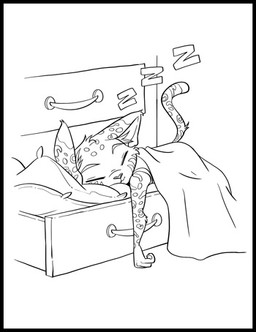 anthro detailed_background eyebrows eyes_closed facial_markings female fur head_markings long_tail lying makeshift_bed markings on_front pointy_ears raised_eyebrows sleeping solo sound_effects spots spotted_body spotted_fur striped_markings stripes tail under_covers vowelless vowelless_sound_effect young zzz ruffu pepper_in_the_sandbox pepper_(ruffu) felid feline mammal serval digital_drawing_(artwork) digital_media_(artwork) low_res monochrome sketch