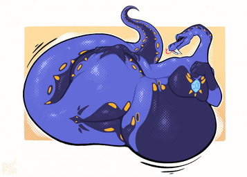anthro belly big_belly big_butt butt butt_grab fangs forked_tongue hand_on_butt huge_belly long_neck looking_at_viewer lying male male_anthro obese obese_anthro obese_male on_side overweight overweight_anthro overweight_male purple_body purple_scales red_eyes scales serpentine solo tail teeth tongue tongue_out awoogasm voxelcubed pythor_(ninjago) anacondrai python reptile scalie serpentine_(ninjago) snake hi_res
