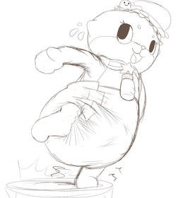 ambiguous_gender anthro clean_diaper clothed clothing diaper looking_at_viewer open_mouth simple_background smile solo wearing_diaper sinningsneasel chiitan mammal mustelid otter digital_media_(artwork) hi_res nonbinary_(lore)