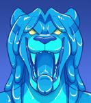 dreadlocks empty_eyes fangs gaping_mouth genitals growling male open_mouth penis penis_tongue piercing solo teeth tongue unusual_anatomy unusual_genitalia_placement unusual_penis_placement urethra yellow_sclera skdaffle garrus_kayric felid goo_creature lion mammal pantherine hi_res