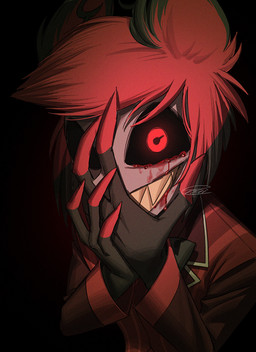 black_background clothed clothing crying_blood male sharp_teeth simple_background solo teeth enaic31 hazbin_hotel hellaverse alastor_(hazbin_hotel) animal_humanoid deer deer_humanoid demon demon_humanoid humanoid mammal mammal_humanoid absurd_res hi_res