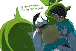 anthro anthro_on_anthro areola balls big_areola big_breasts big_nipples black_body blue_body blue_eyes blue_fur blush bodily_fluids breasts clothing cum dialogue duo erection female fur genital_fluids genitals gloves gloves_only green_body handwear handwear_only huge_areola huge_breasts huge_nipples male male/female mostly_nude multicolored_body multicolored_fur nipples penis sweat tan_body text two_tone_body two_tone_fur white_body white_fur lawgx idw_publishing sega sonic_the_hedgehog_(comics) sonic_the_hedgehog_(idw) sonic_the_hedgehog_(series) kitsunami_the_fennec surge_the_tenrec afrosoricid canid canine fennec_fox fox mammal tenrec true_fox 2025 english_text hi_res