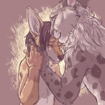 anthro anthro_on_anthro duo female interspecies intimate leopard_spots male male/female nude romantic romantic_couple size_difference spots finalflight canid canine felid fox leopard mammal pantherine snow_leopard 1:1