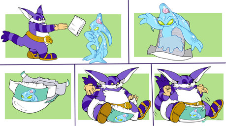 ageplay anthro belt brain clean_diaper clothed clothing diaper diaper_transformation dressing duo folded_diaper footwear fur gloves handwear holding_diaper humiliation infantilism male open_diaper organs overweight overweight_male purple_body purple_fur putting_on_diaper roleplay sandals shoes sitting throwing touching_diaper transformation water wearing_diaper white_body white_fur perfectly.patches sega sonic_adventure sonic_the_hedgehog_(series) big_the_cat chaos_(sonic) animate_inanimate deity diaper_creature domestic_cat felid feline felis mammal absurd_res hi_res