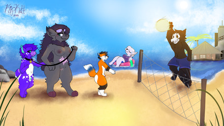 animal_genitalia animal_penis anthro balls bdsm beach blush blush_lines bodily_fluids breasts casual_nudity clothing dripping duo exposed_breasts eyewear eyewear_on_head female freckled_face freckles fur genital_fluids genitals group jumping leash leash_pull male male/female nipples one-piece_swimsuit partially_submerged penis petplay pokemorph pool_float precum precum_drip roleplay sport spots sunglasses sunglasses_on_head swimming_trunks swimwear vaginal_fluids volleyball vulva womb_tattoo kippyskippy mythology nintendo pokemon cosmo luca_(lucapaws) canid canine canis domestic_dog dragon fox furred_dragon furred_scalie generation_5_pokemon mammal mythological_creature mythological_scalie pokemon_(species) scalie skulldog_(species) zoroark 16:9 4k absurd_res hi_res widescreen