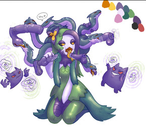 4_fingers ambiguous_gender animal_genitalia animal_penis ball ball_lick balls black_sclera bodily_fluids canine_genitalia canine_penis claws color_swatch deep_throat disembodied_penis equine_genitalia equine_penis erection eyes_closed fellatio fingers genitals green_body grin group handjob kiss_on_penis kissing kneeling knot leaf licking living_hair looking_pleasured male narrowed_eyes oral oral_penetration penetration penile penis penis_everywhere penis_in_tentacle plant pseudo_hair purple_body red_sclera saliva seductive sex simple_background smile snake_hair solo_focus tentacle_sex tentacles tongue tongue_out trio white_background white_body yellow_eyes requestfaeg european_mythology fakemon greek_mythology mythology nintendo pokemon animal_humanoid elemental_creature generation_1_pokemon gengar ghost gorgon haunter humanoid medusancolie pokemon_(species) reptile reptile_humanoid scalie scalie_humanoid snake snake_humanoid spirit hi_res