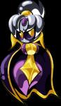 armless breasts cape clothing crossgender female grey_hair hair not_furry ponytail pupils purple_eyes solo wide_hips yellow_pupils frostlock kirby_(series) nintendo meta_knight sword_spirit alpha_channel low_res