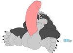 5_toes anthro ball_tuft balls biceps big_balls big_muscles big_pecs big_penis black_claws blue_eyes bodily_fluids claws cum cumshot ejaculation erection eyebrows feet fur genital_fluids genitals glans grey_arms grey_balls grey_body grey_eyebrows grey_feet grey_fur grey_hands grey_legs grin huge_balls huge_penis humanoid_feet humanoid_genitalia humanoid_hands humanoid_penis hyper hyper_balls hyper_genitalia hyper_penis leg_markings looking_at_viewer looking_down looking_down_at_viewer looking_pleasured male manly markings muscular muscular_anthro muscular_male nipples nude_male open_mouth open_smile orgasm pecs penis pink_glans pink_nipples pink_nose pink_penis plantigrade simple_background small_but_hung smile smiling_at_viewer socks_(marking) solo spread_legs spreading toes tuft white_background bristol league_of_legends riot_games tencent fan_character james_(w01fy) mammal yordle 2021 absurd_res digital_drawing_(artwork) digital_media_(artwork) flat_colors full-length_portrait hi_res portrait