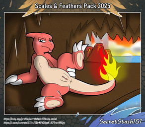 anus blush cave female feral fire genitals looking_at_viewer presenting presenting_vulva solo stalactite stalagmite sunset tail text tongue tongue_out volcano vulva ssecrets151 nintendo pokemon charmeleon generation_1_pokemon pokemon_(species) hi_res url watermark